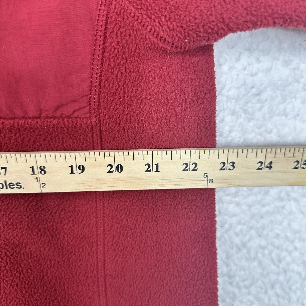 The North Face Red Fleece 1/4 Zip Pullover Mens L Chest Pocket Outdoor Gorpcore